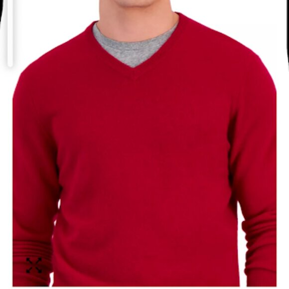 Club Room 100% Cashmere V-Neck Sweater - Picture 3 of 9